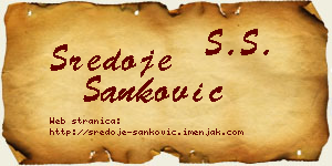 Sredoje Sanković vizit kartica